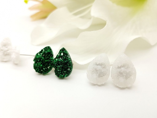 Preview: Krater Tropfen Ohrstecker